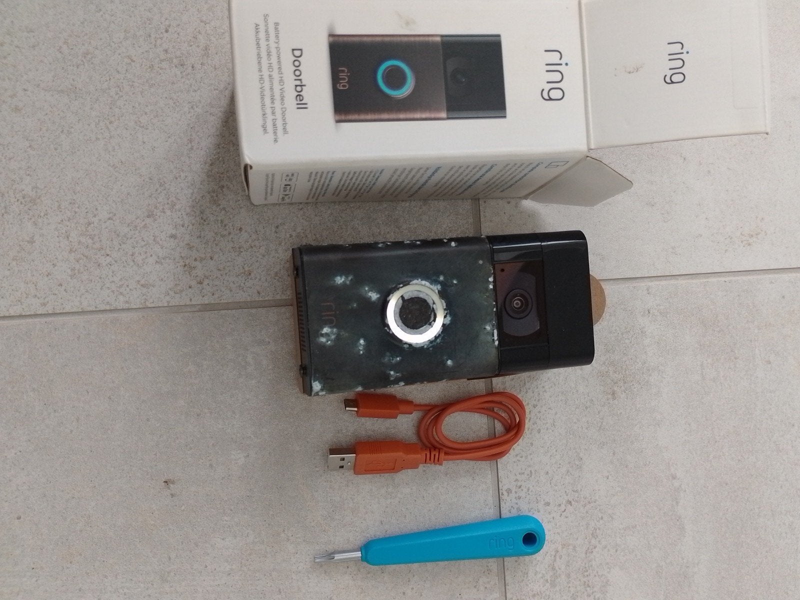 Ring Video Deurbel 2e generatie - Slimme deurbel, Ophalen of Verzenden, Bewegingsdetectiesensor, Gebruikt