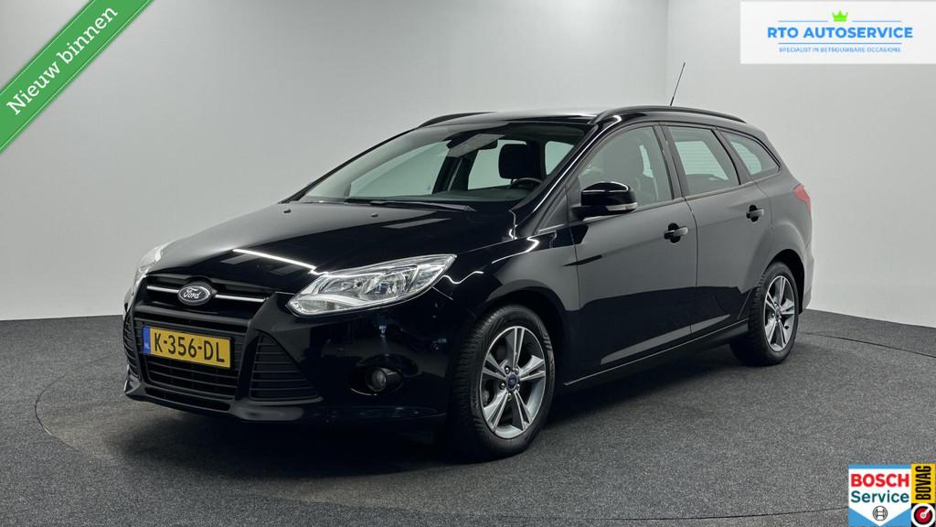 Ford Focus Wagon 1.0 EcoBoost Lease Trend AIRCO CRUISE LM., Auto's, Ford, Euro 5, Gebruikt, Met garantie (alle), Zwart