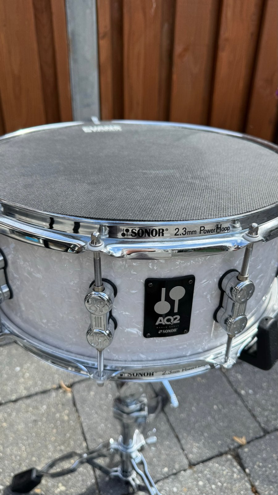 Sonor AQ2 Snare Drum met demper/oefenmat, Muziek en Instrumenten, Ophalen, Zo goed als nieuw, Sonor