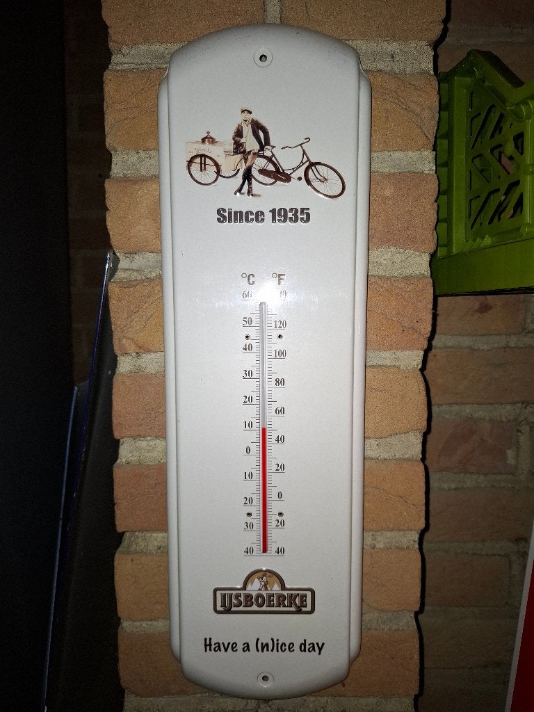 Zeldzame thermometer Ijsboerke, Ophalen of Verzenden, Nieuw, Reclamebord