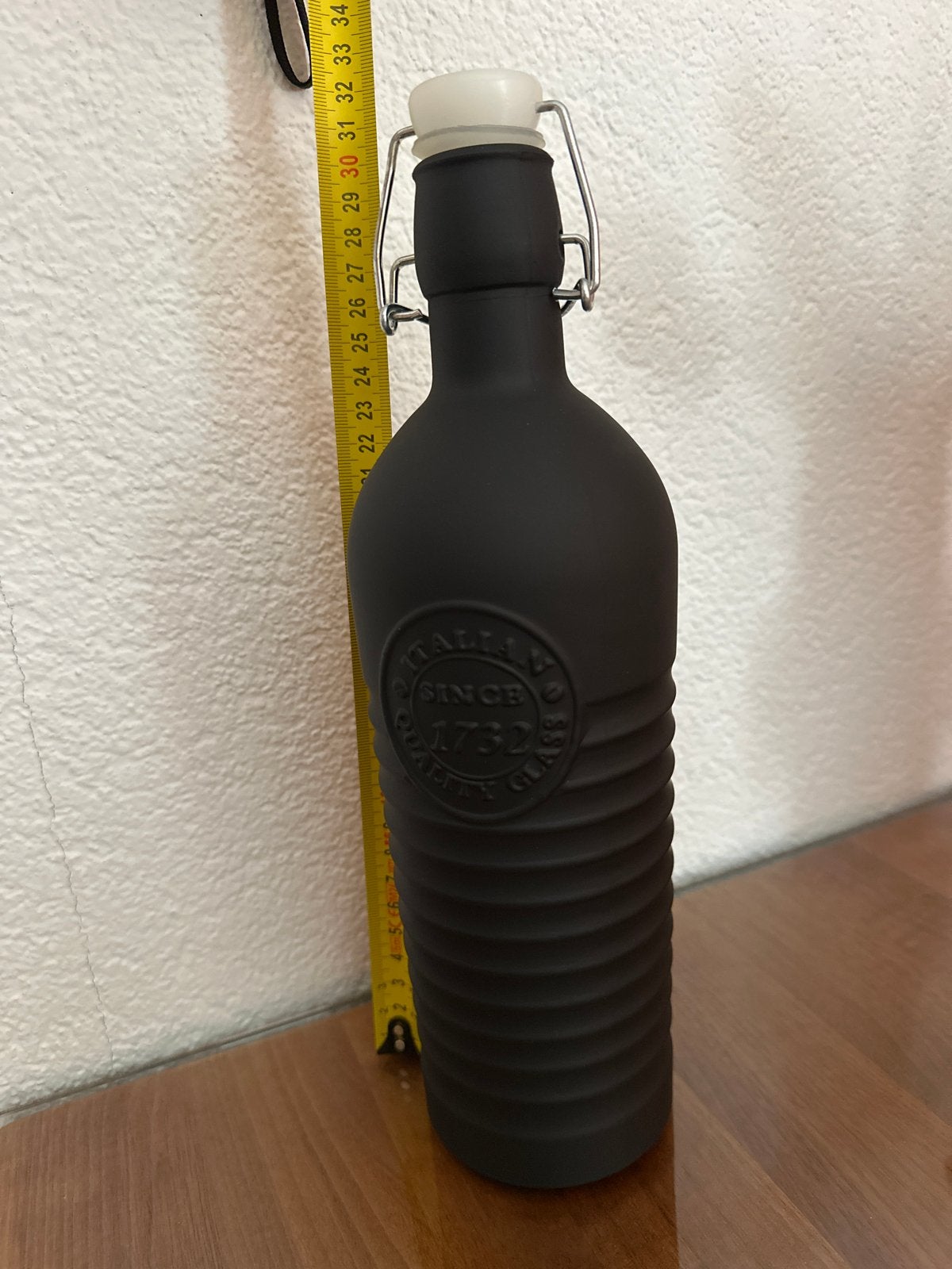 Zwarte glazen fles met beugelsluiting, Ophalen, Nieuw