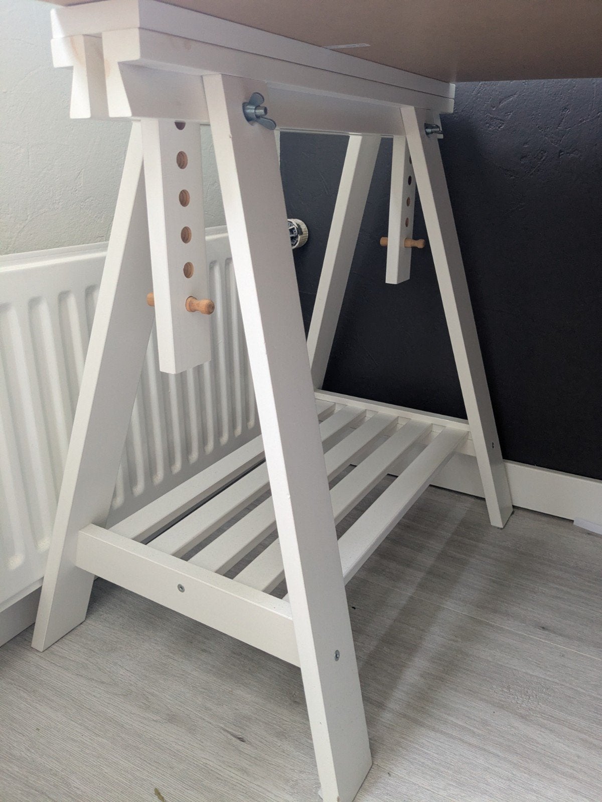 Ikea bureaupoot schraag wit, Ophalen, Gebruikt