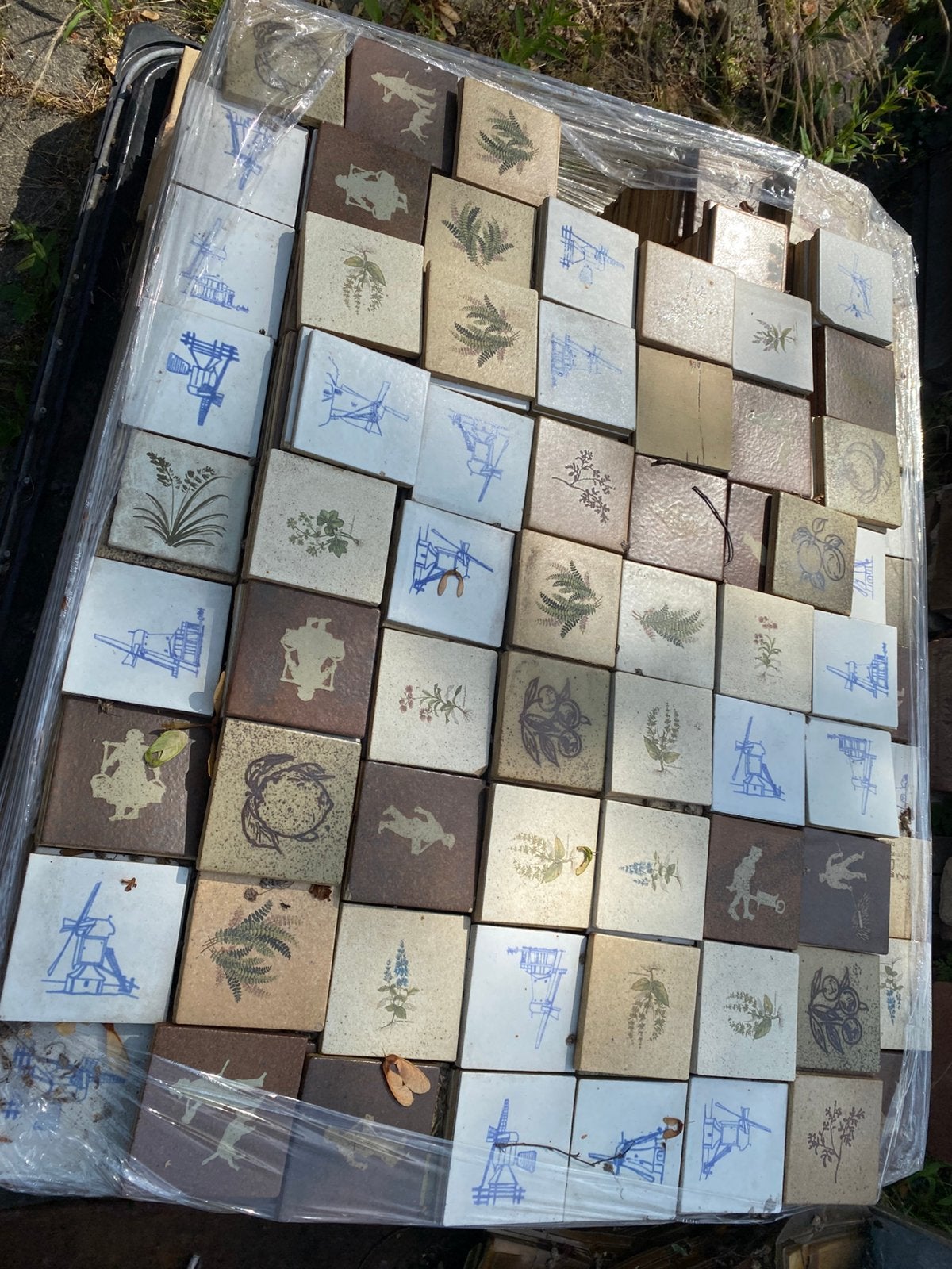 Pallet vol. Nostalgisch tegels, Doe-het-zelf en Verbouw, Tegels, 60 cm of meer, Keramiek, Ophalen of Verzenden, Zo goed als nieuw