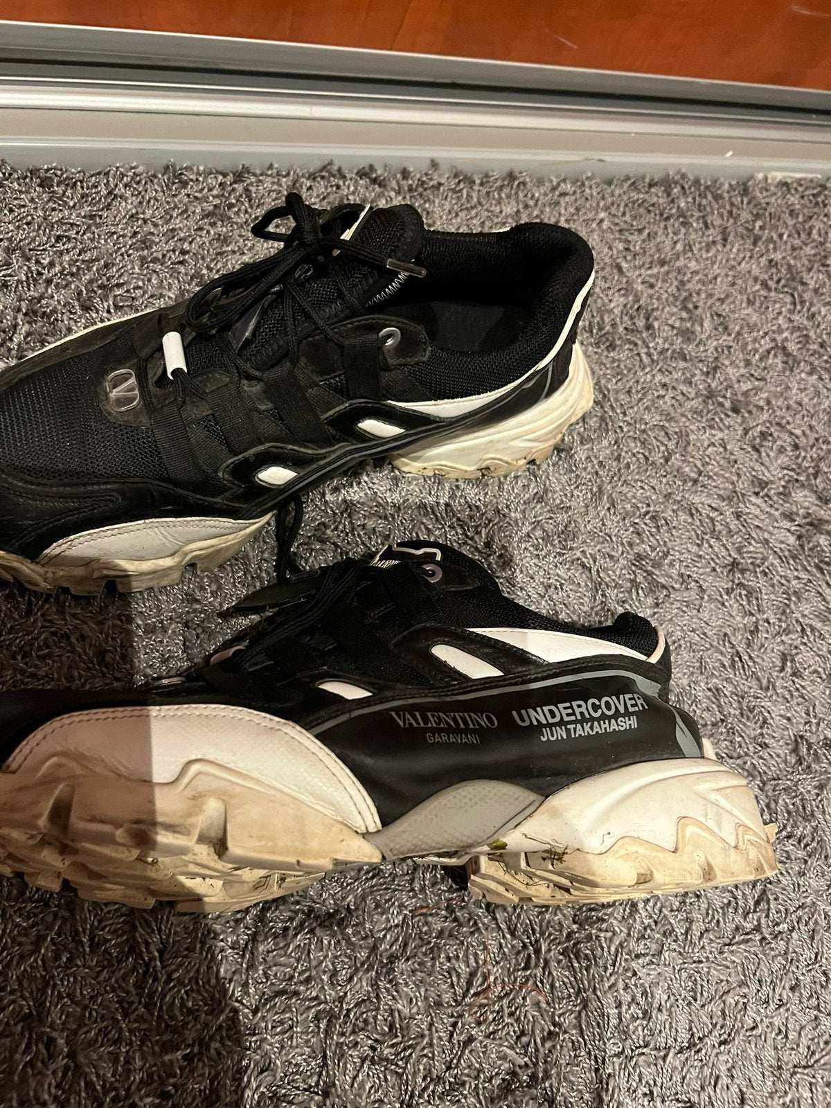 Valentino Undercover Jun Takahashi Sneakers Zwart Leer 41, G, Valentino, Zwart, G