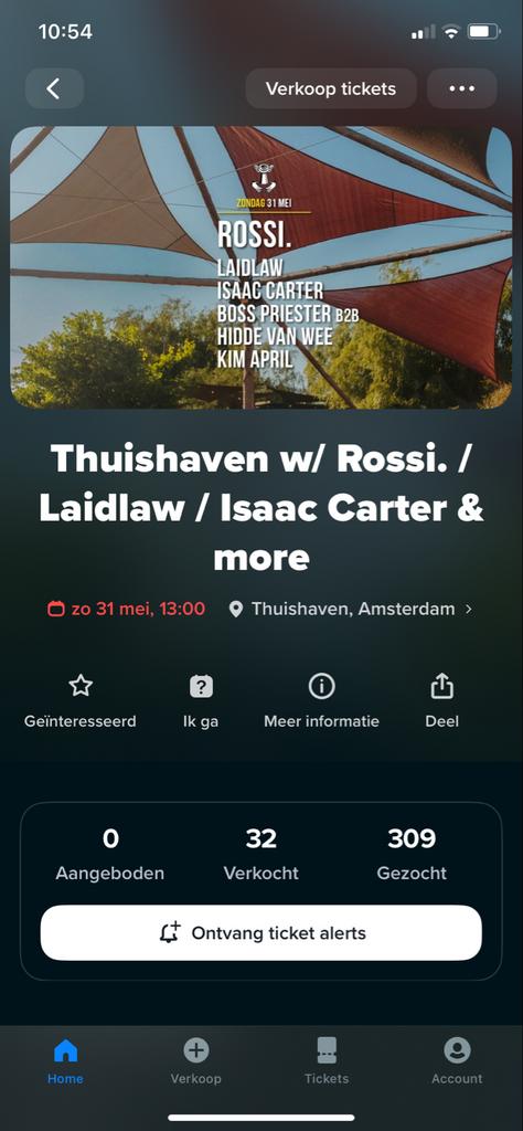 Rossi - Thuishaven 31 mei ticket, Eén persoon