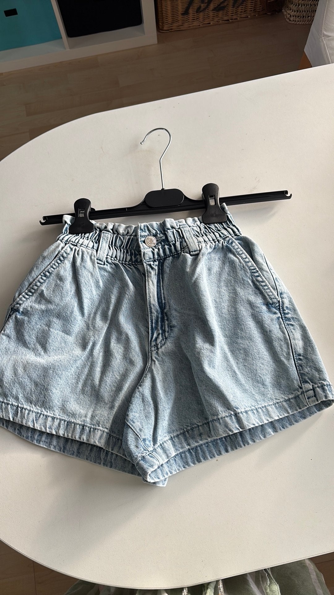 Denim korte broek maat 140, Kinderen en Baby's, Kinderkleding | Maat 140, Ophalen of Verzenden, Zo goed als nieuw, Jongen, Broek