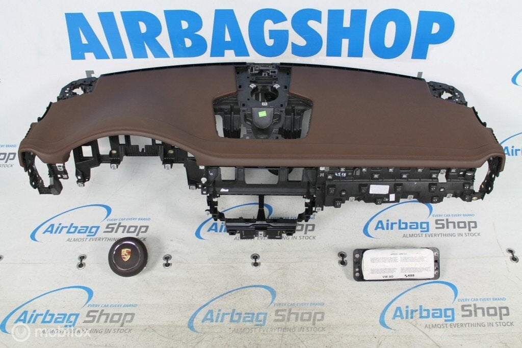 Airbag set Dashboard leder bruin Porsche Cayenne 2017-heden, Gebruikt, Ophalen of Verzenden