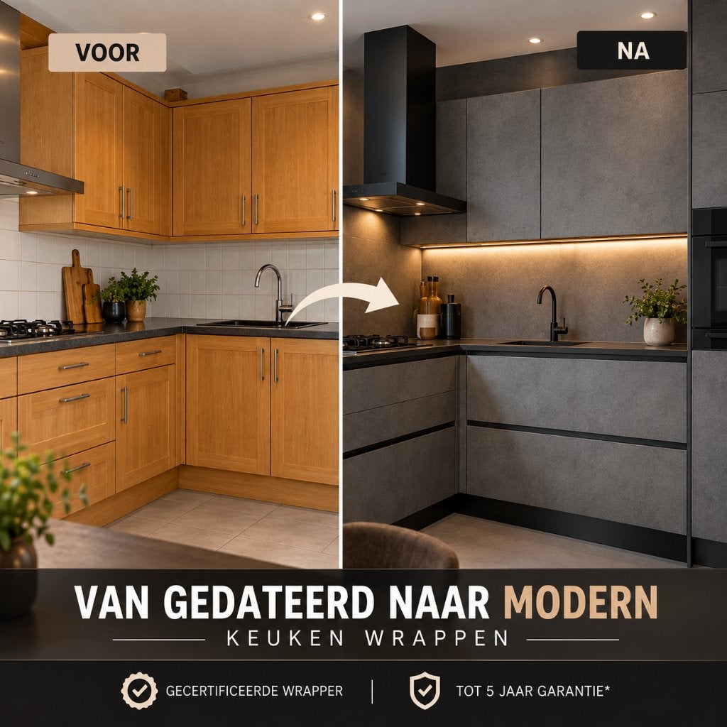 Keuken Wrappen Restylen | Gecertificeerd | 5J aar Garantie, Garantie