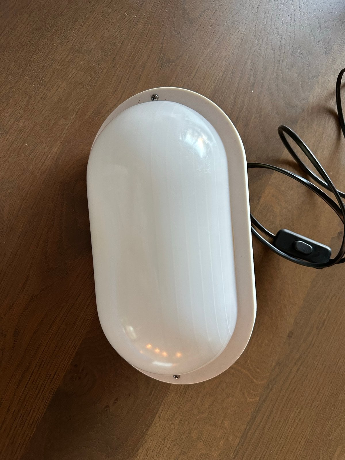 Witte ovale voortentlamp met schakelaar, Met schakelaar, Wit, Overige merken, Gebruikt
