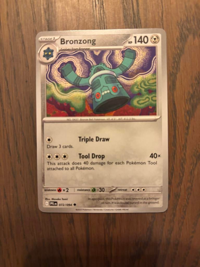 Pokémon Bronzong PFL 072/094 Kaart - Zo goed als nieuw, Ophalen of Verzenden, Zo goed als nieuw, Losse kaart
