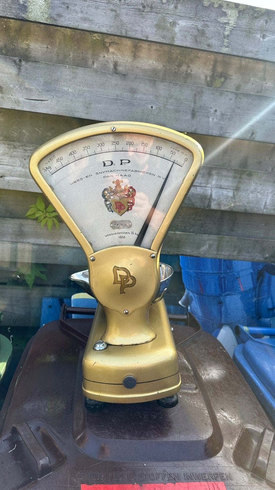 vintage brocante oude weegschaal, Ophalen