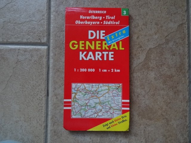 wegenkaart Tirol, Vorarlberg, Sudtirol, Oberbayern, Boeken, Atlassen en Landkaarten, 2000 tot heden, Europa Overig, Ophalen of Verzenden