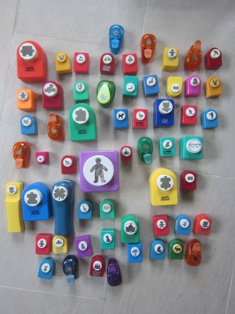 groot aantal knutsel papier craft PONSEN Tom Tas perforator, Overige thema's, Meerkleurig, Zo goed als nieuw, Machine
