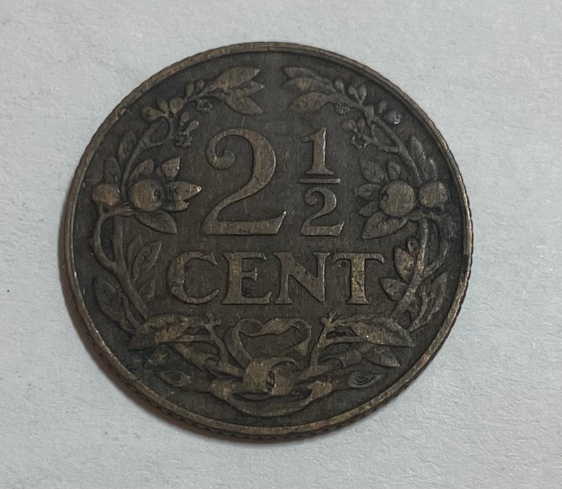 2,5 cent Nederland 1916, Postzegels en Munten, Ophalen of Verzenden, Koningin Wilhelmina