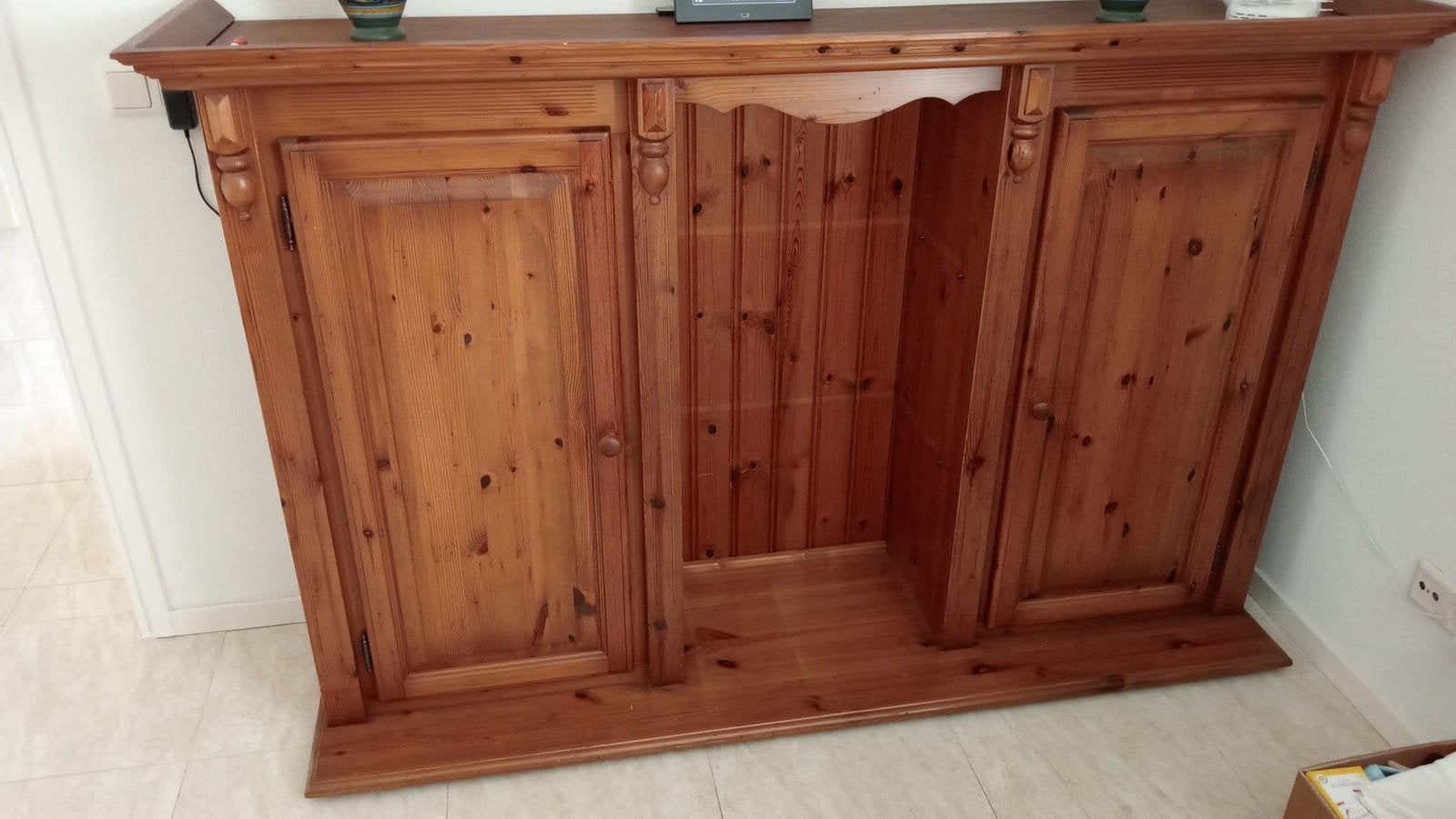 Massief houten dressoir/sideboard met lades en deuren, Ophalen, Gebruikt, 150 tot 200 cm, Met lade(s)