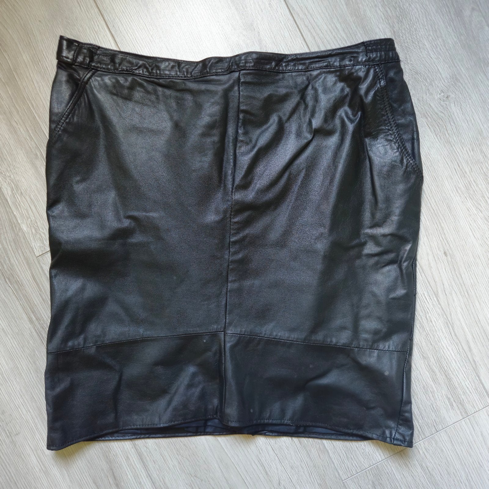 Zwarte leren look rok, Kleding | Dames, Ophalen of Verzenden, Gedragen, Maat 46/48 (XL) of groter, Zwart