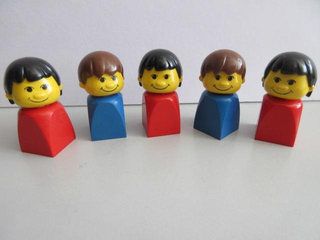 nr. 1953, 5 Vintage poppetjes , 80er jaren., Kinderen en Baby's, Speelgoed | Duplo en Lego, Ophalen of Verzenden, Gebruikt, Complete set