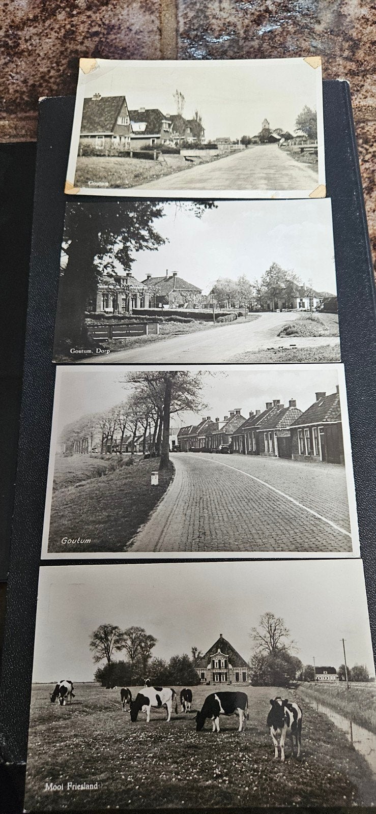 Goutum 4 oude ansichten, Ophalen of Verzenden, 1920 tot 1940, Friesland