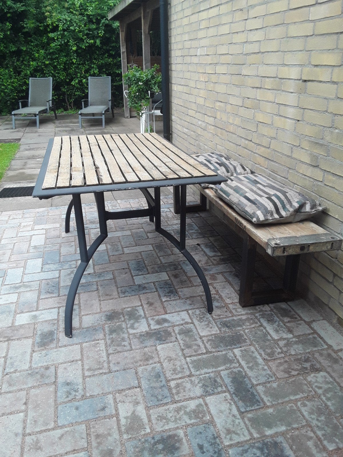 Tuinset, Ophalen, Steigerhout, Bank