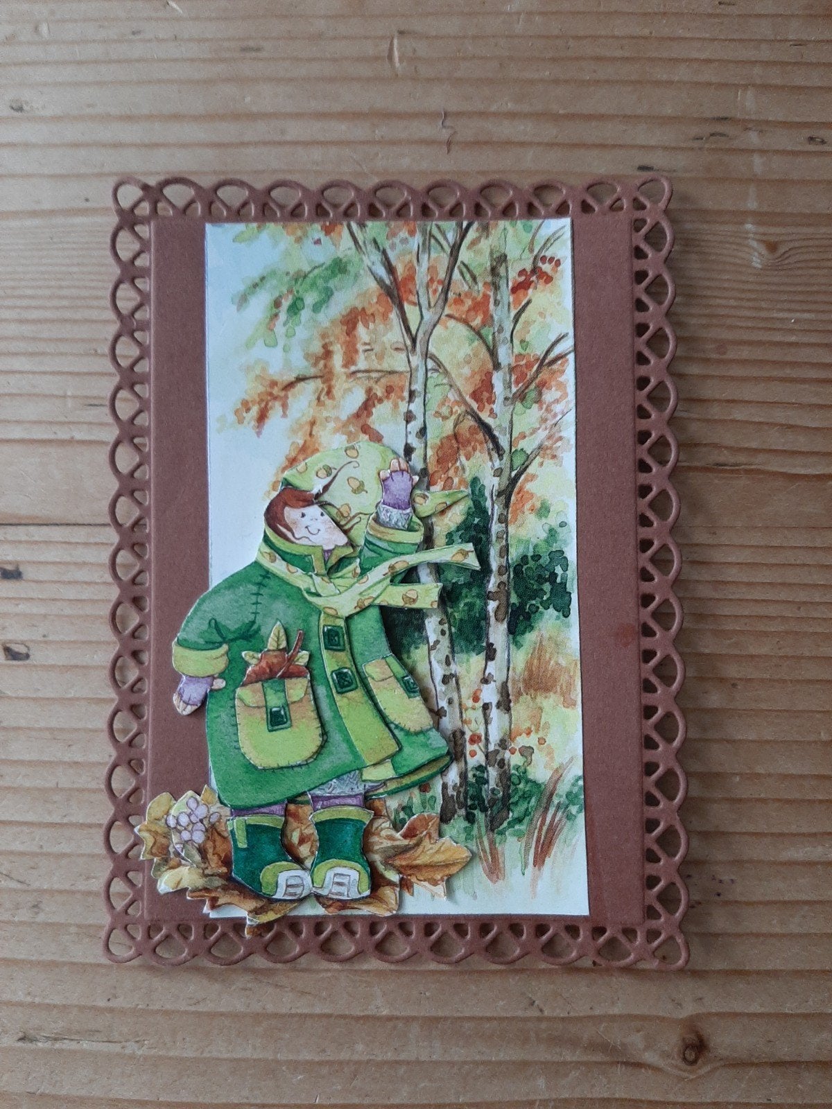 stans kaart opleg met 3d plaatje herfst, Ophalen of Verzenden, Nieuw, Overige thema's