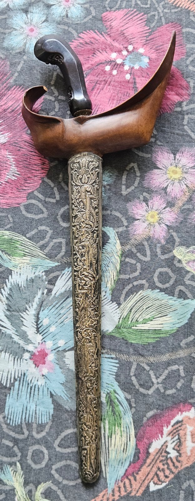 Antieke Indonesische Kris met zilveren schede, Ophalen of Verzenden