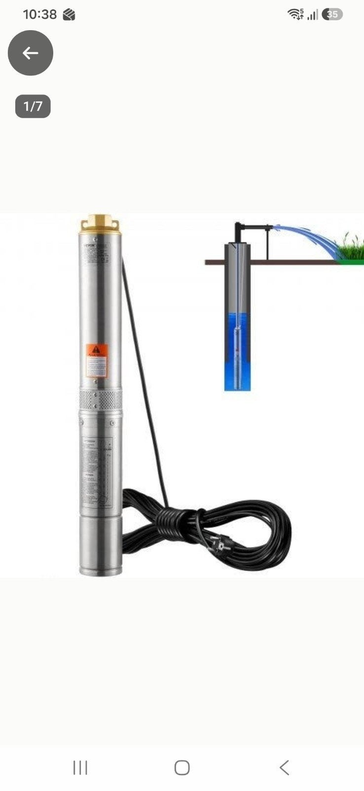 Diepwaterpomp NIEUW, Ophalen, Nieuw, Elektrisch, Bronpomp