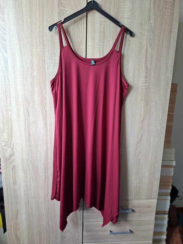 Leuke Bordeaux-rode zomerjurk maat 1XL !!, Kleding | Dames, Maat 46/48 (XL) of groter, Ophalen of Verzenden, Zo goed als nieuw