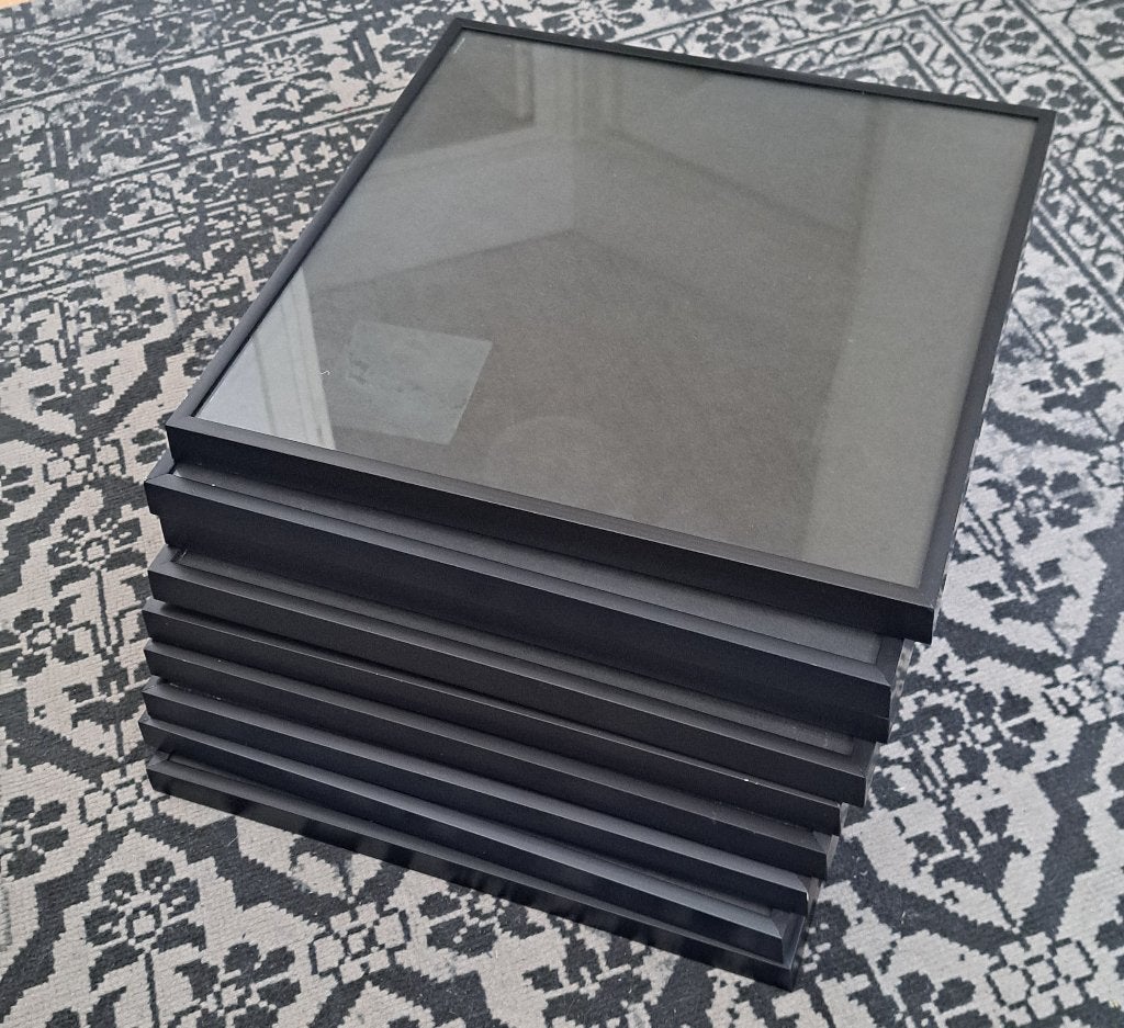 9x LOMVIKEN zwarte Ikea lijsten, Ophalen, Gebruikt, Fotolijst, Zwart