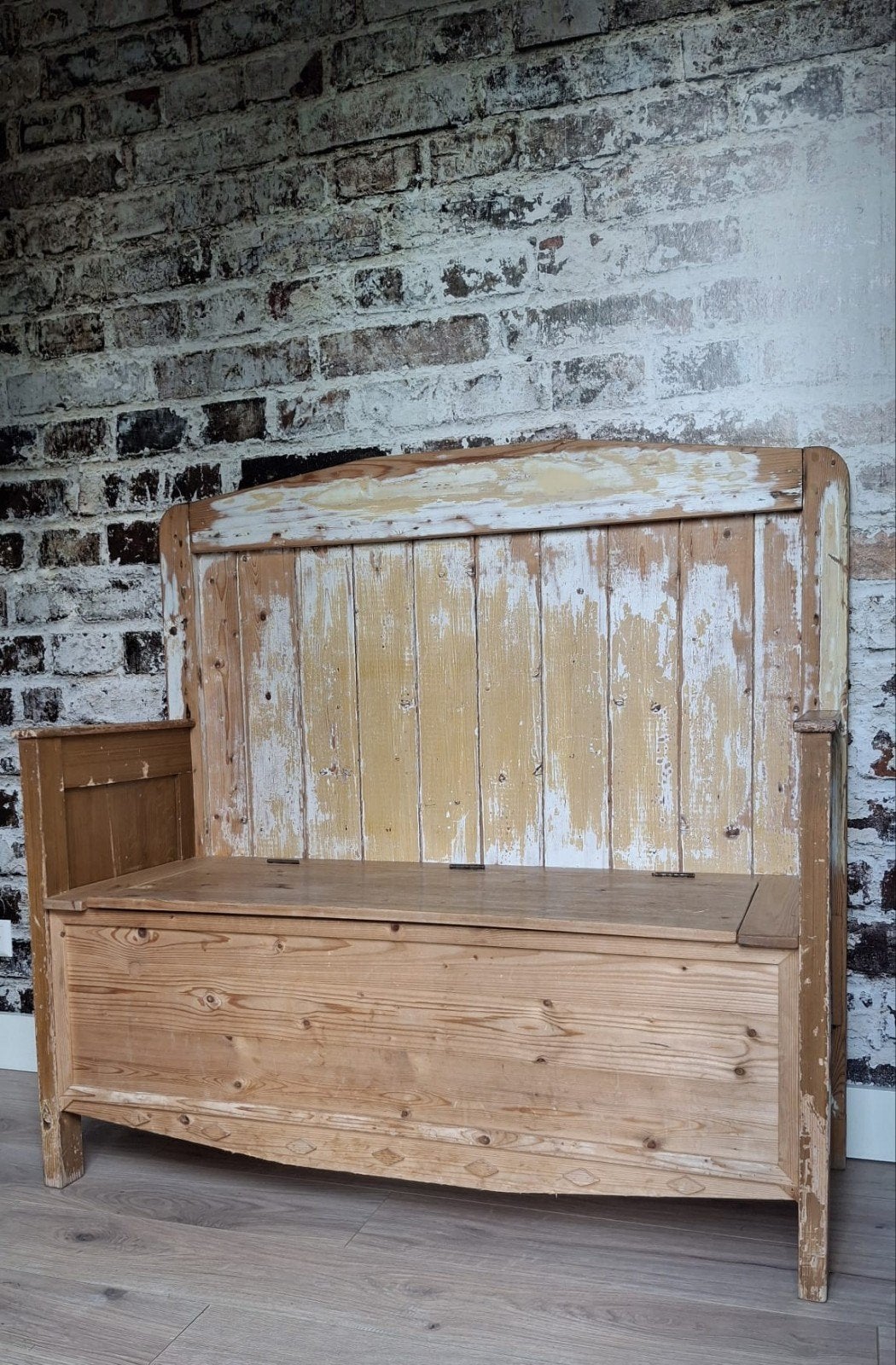 Houten bank met opbergruimte - 125x50x120 cm, Ophalen