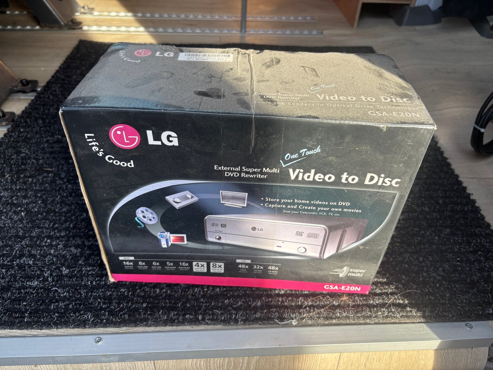 LG GSA-E20N Externe DVD Rewriter bijv vhs Video naar cd disc, Computers en Software, Ophalen of Verzenden, Zo goed als nieuw, Windows