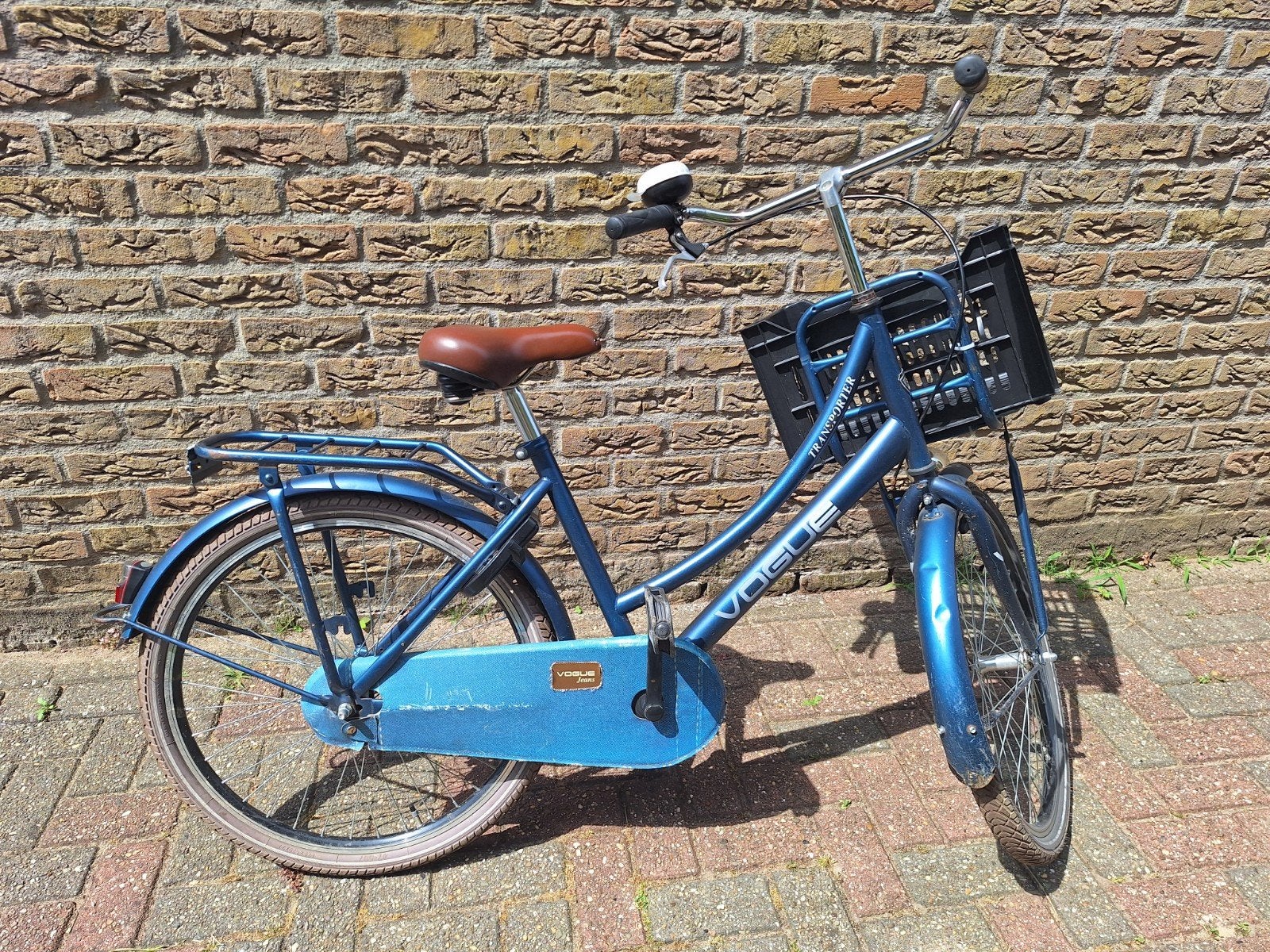 Meisjesfiets vogue jeans - 24 inch, Fietsen en Brommers, Fietsen | Dames | Omafietsen, Ophalen, Terugtraprem, Gebruikt, Vogue
