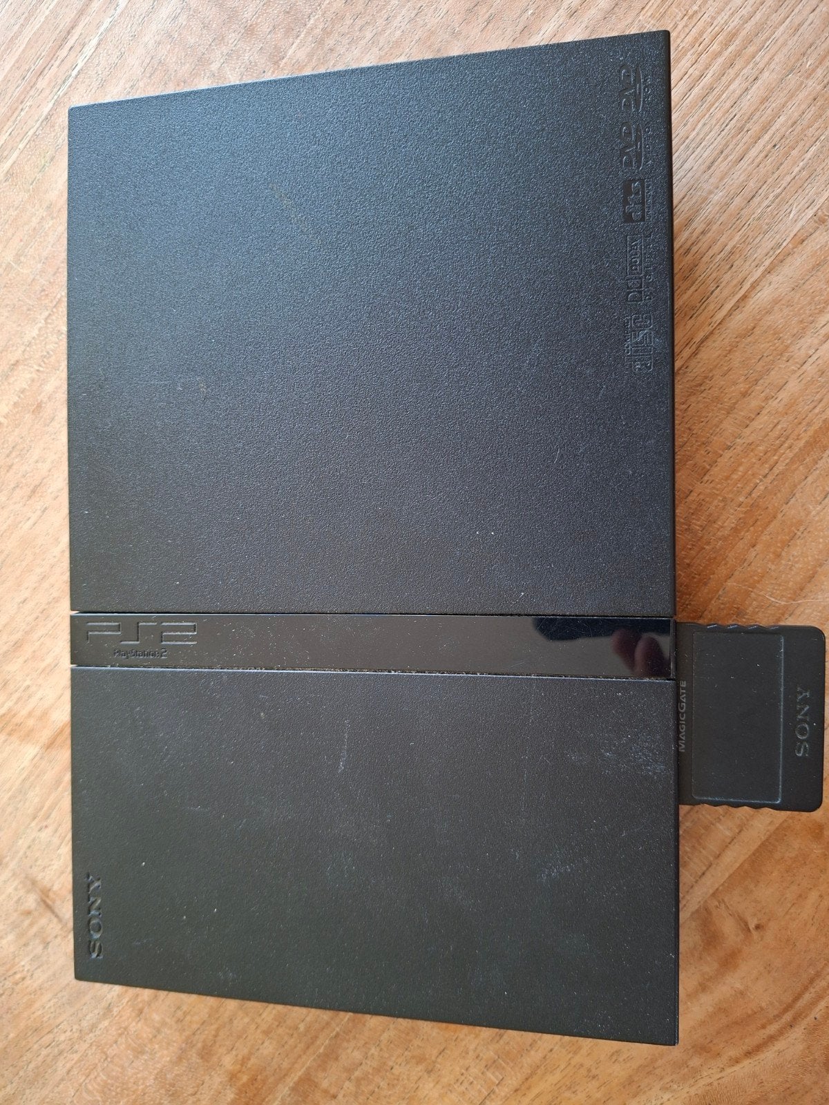 PlayStation 2 Slim met 3 controllers en games, Spelcomputers en Games, Ophalen, Gebruikt, Zwart, Met games