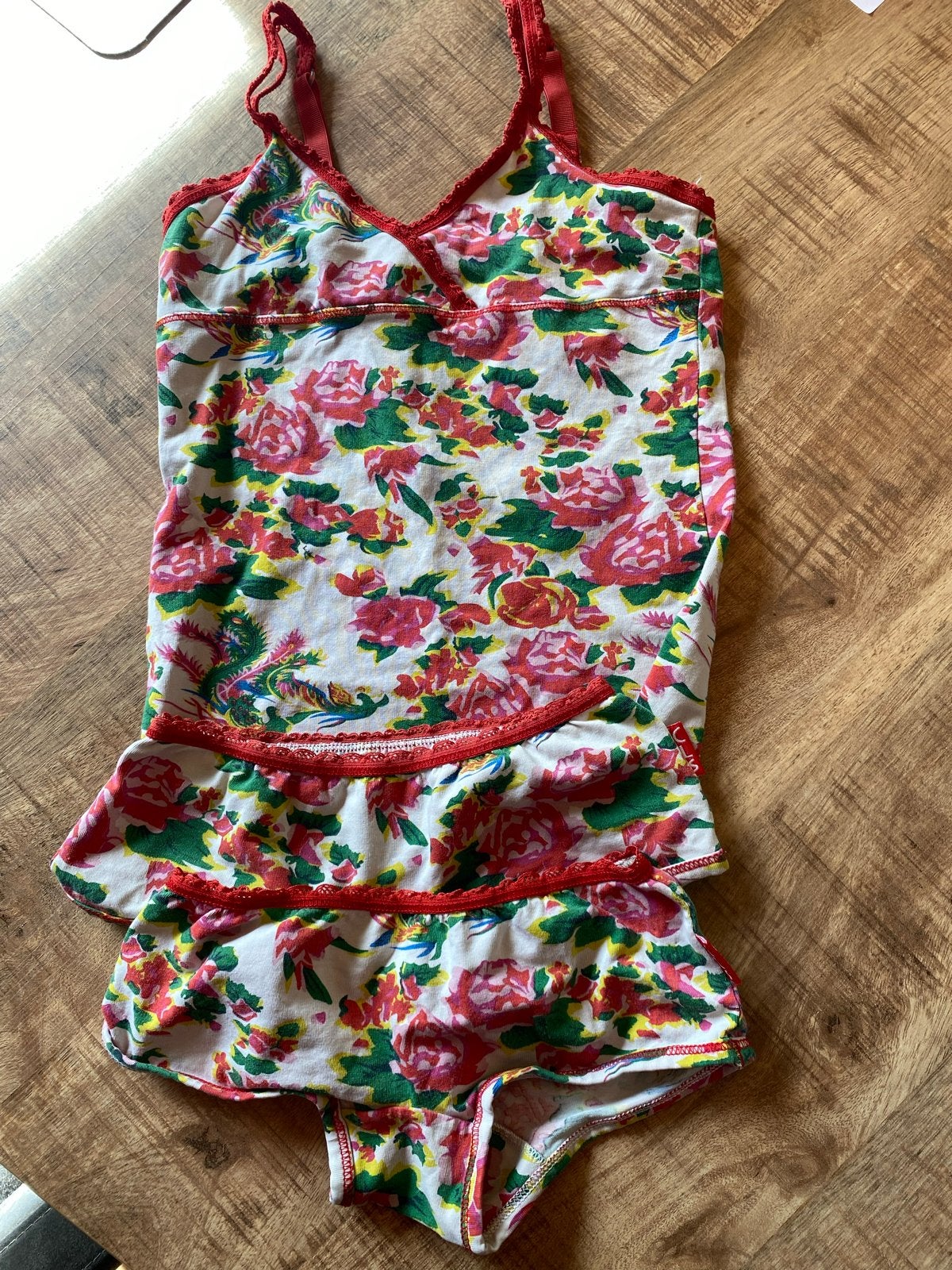 Leuk bloemen ondergoed setje maat 116/122, Ophalen of Verzenden, Gebruikt, Meisje