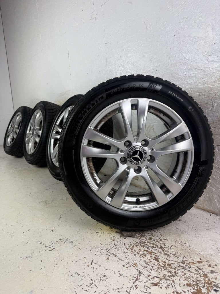 Mercedes A B CLA Klasse velgen 16" 5x112 winterset W177 8mm, Niet ingevuld, Gebruikt, 16 inch, Banden en Velgen