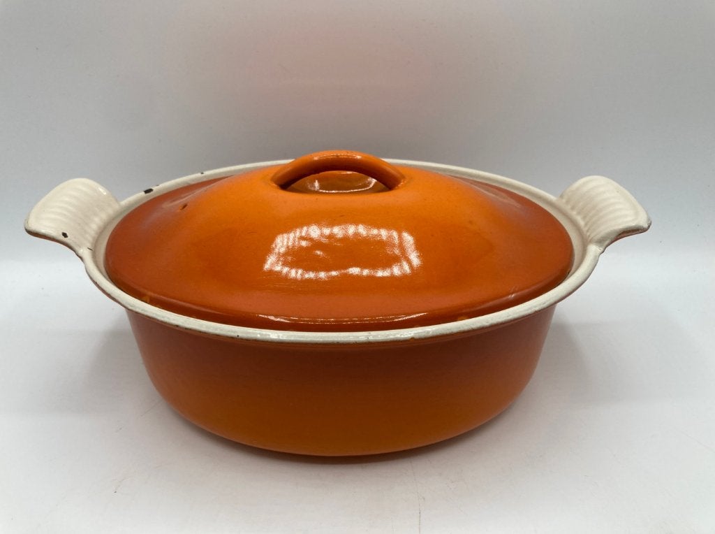 Vintage Le Creuset - Braadpan - Nr. 22 - bron, Emaille, Gebruikt, Gietijzer, PFAS-vrij, Overige typen