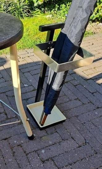 Vintage Brabantia krukje met paraplubak en paraplu's, Huis en Inrichting, Woonaccessoires | Overige, Ophalen, Vintage, Metaal