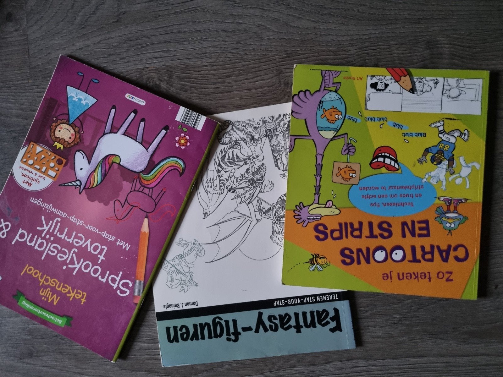 Tekenschool Boeken: Sprookjesland, Cartoons & Fantasy, Ophalen of Verzenden, Gebruikt, Knutselen