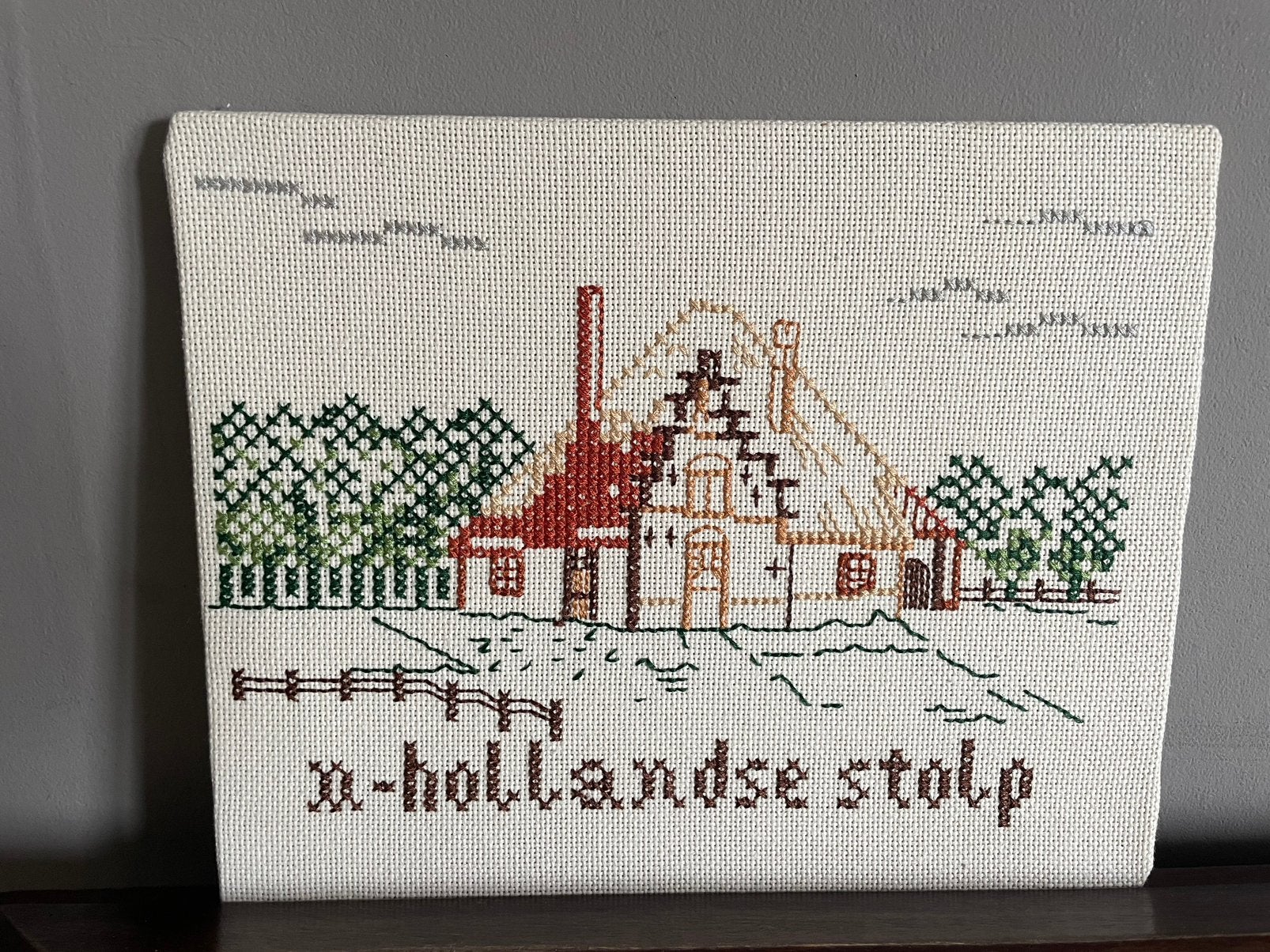 Geborduurde zuid hollandse stolpboerderij, Ophalen of Verzenden, Nieuw, Borduurpakket