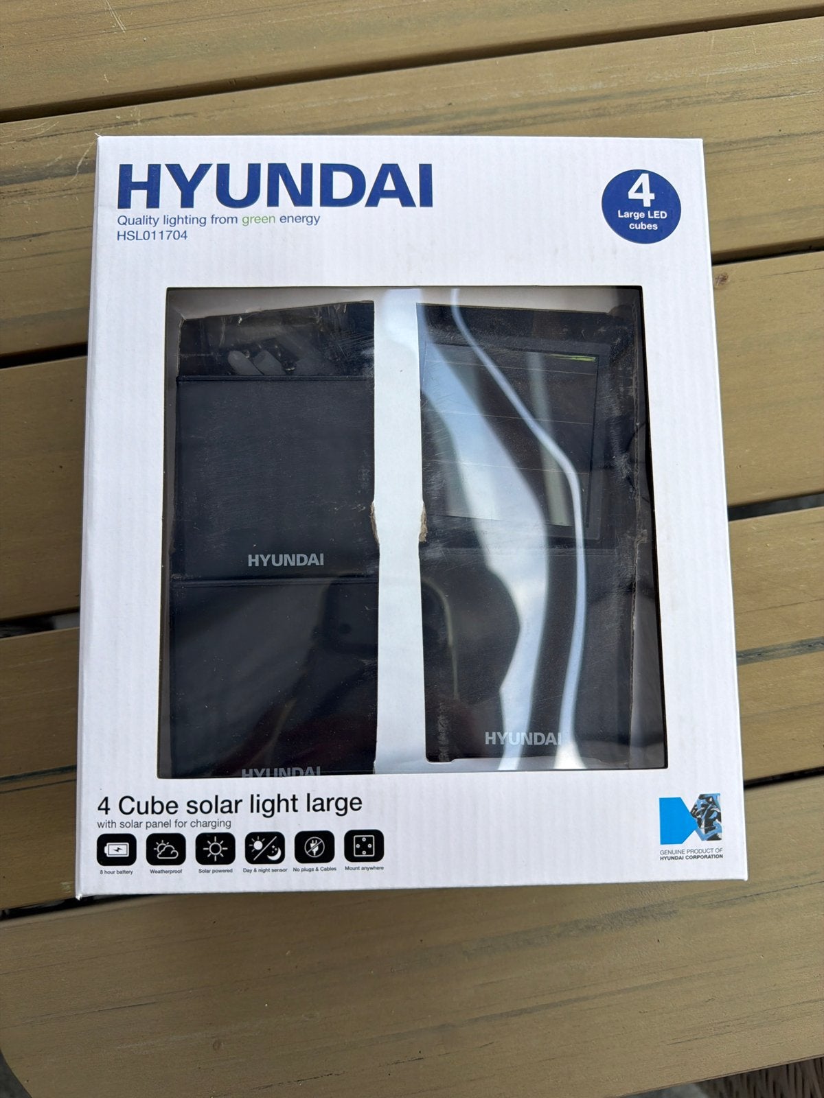 Hyundai 4 Cube Solar Light Large - LED Tuinverlichting, Ophalen, Zonne-energie, Minder dan 50 watt, Overige typen