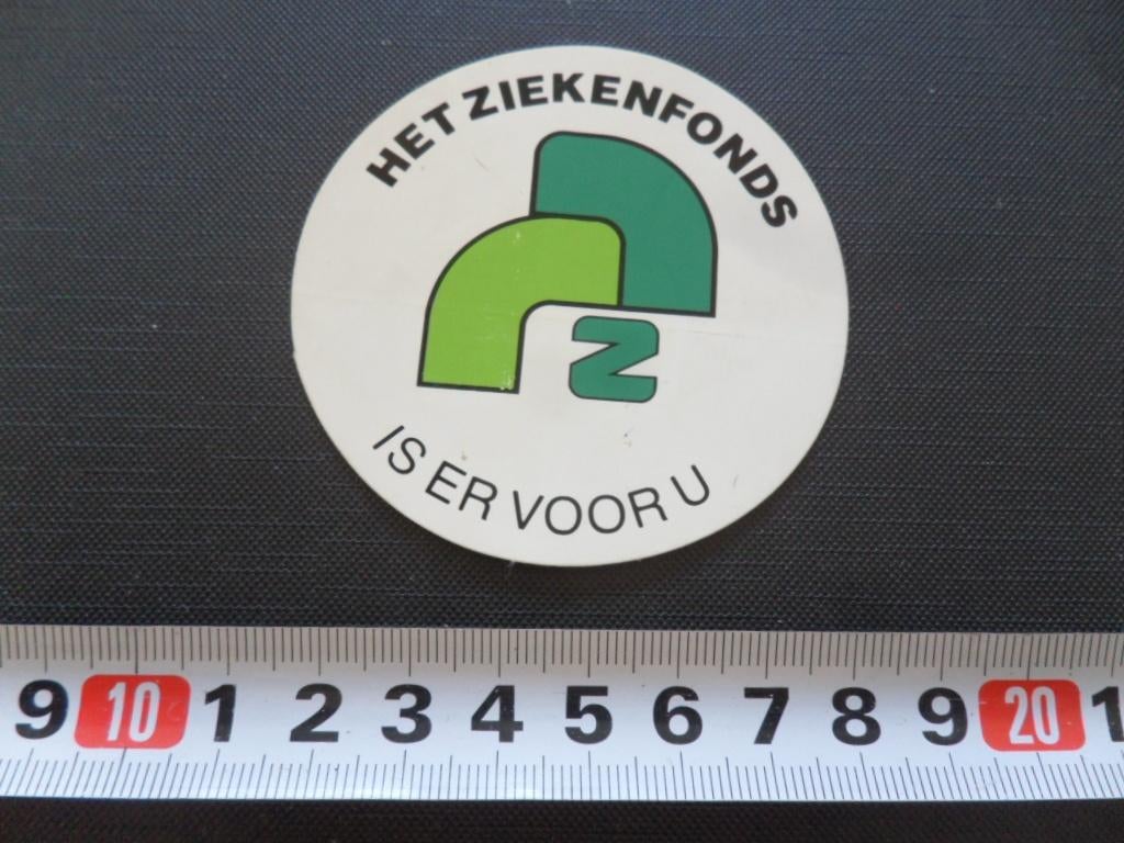 sticker Het ziekenfonds is er voor U, Verzamelen, Ophalen, Zo goed als nieuw