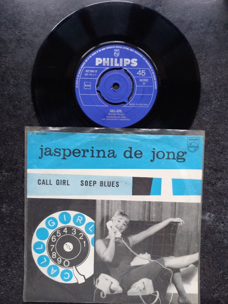 Jasperina de Jong - Call Girl 1963, Cd's en Dvd's, Vinyl Singles, Gebruikt, Nederlandstalig, Overige typen, Beschermende buitenhoes
