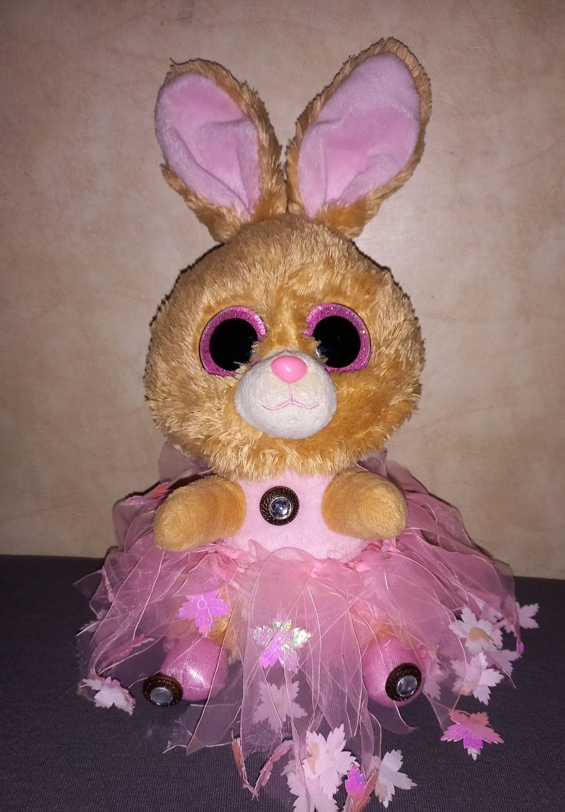 Ty Teeny Tys Twinkle Toes Konijn met roze tutu, Overige karakters, Konijn, Ophalen of Verzenden, Zo goed als nieuw