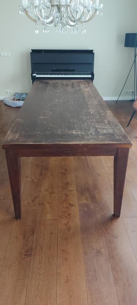 Koloniaalse eettafel. 260 cm lang, 100 cm breed, 78 cm hoog, Huis en Inrichting, Tafels | Eettafels, Ophalen, Gebruikt, Koloniaals