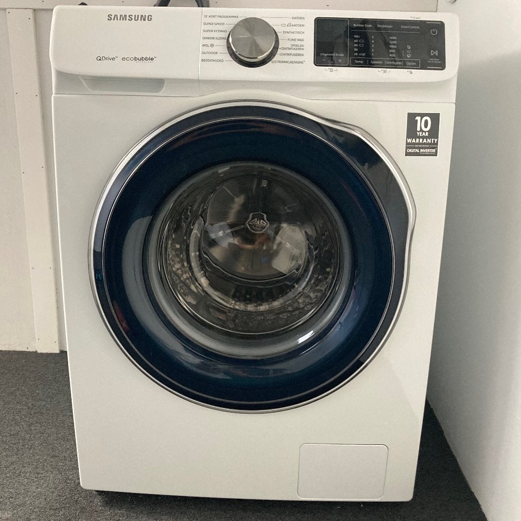 Wasmachine Samsung 8kg - Quick Drive EcoBubble, Ophalen, Zo goed als nieuw, 85 tot 90 cm, 1200 tot 1600 toeren