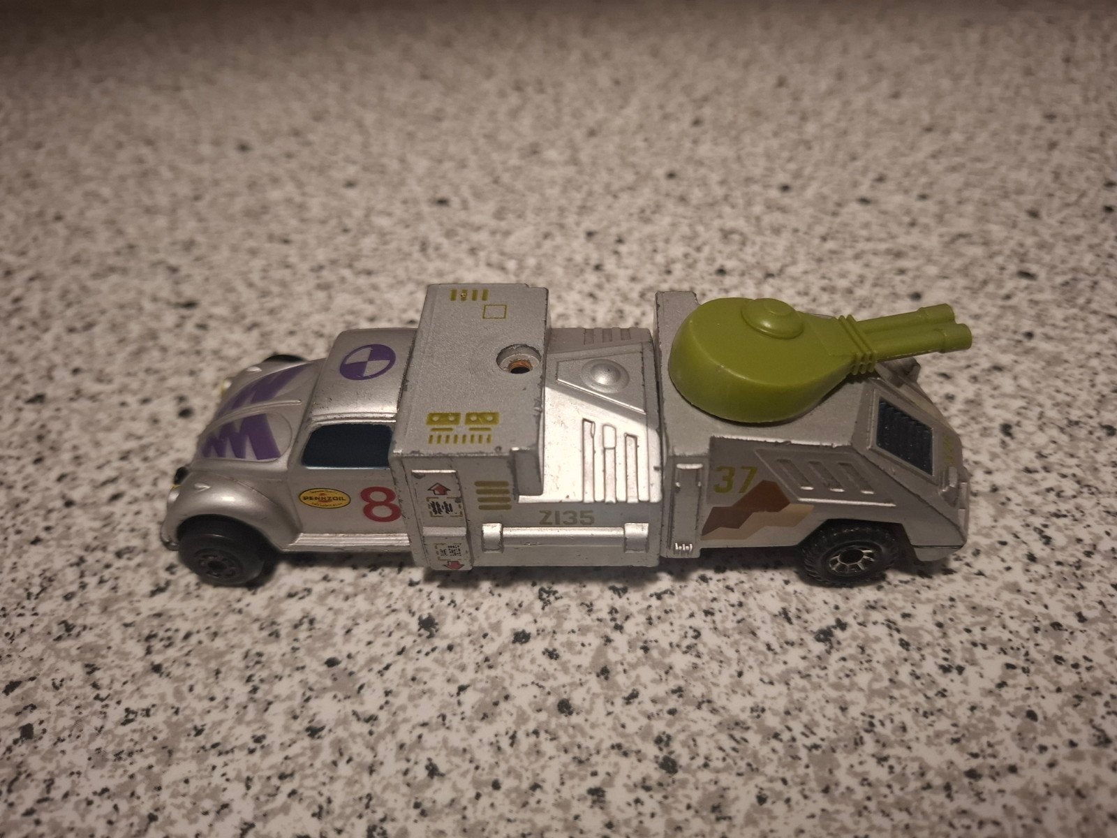 Vintage Matchbox Connec-tables Z135 Leger Voertuig, Ophalen of Verzenden, Gebruikt