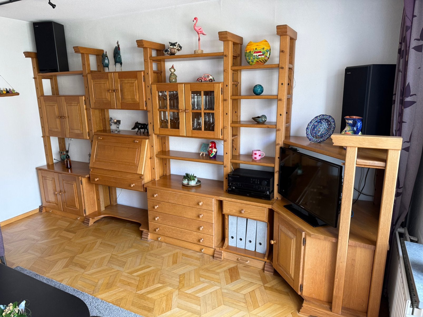 Massief blank eiken houten kaaskast, Ophalen