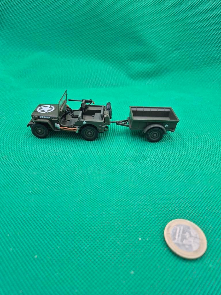 125 jeep willys 1/43 atlas, Ophalen of Verzenden, Zo goed als nieuw, Auto, Overige merken