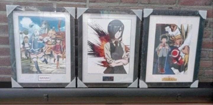 3 Japanse stripfiguren schilderijen, Ophalen
