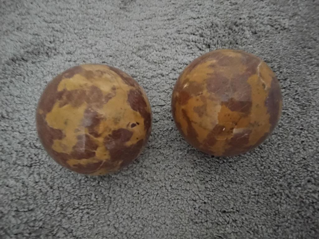 Decoratieve marmeren bollen (set van 2), Ophalen of Verzenden