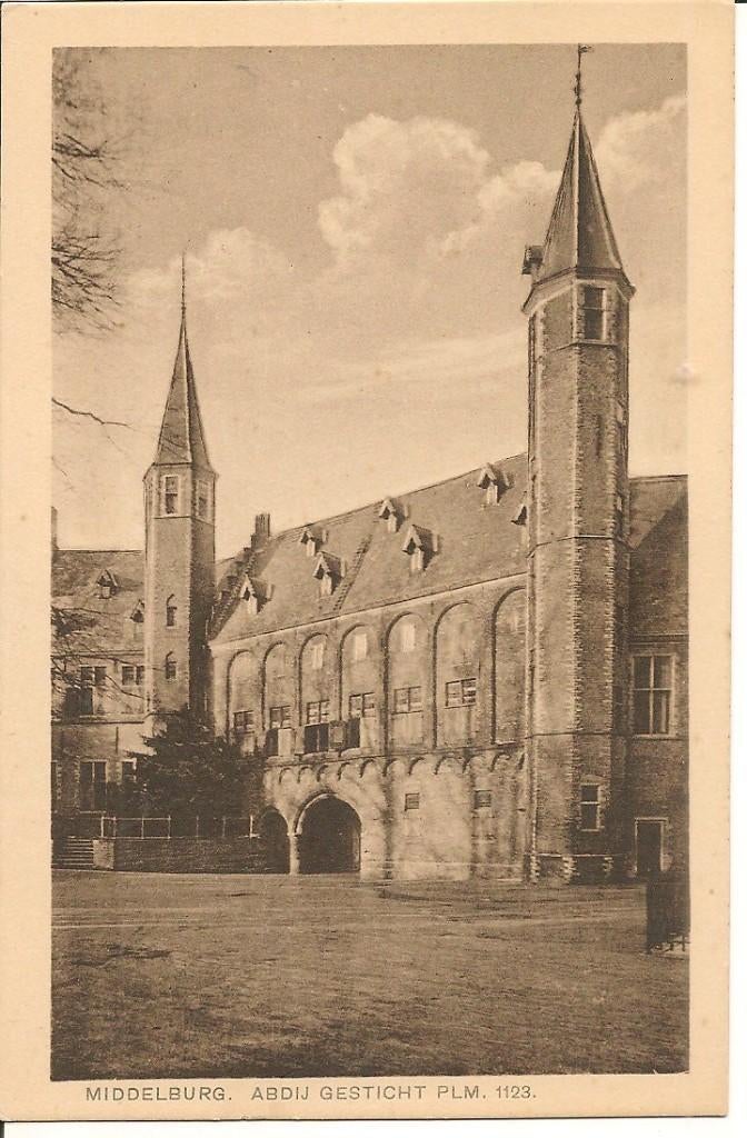 Middelburg Abdij Gesticht Plm 1123., Ophalen of Verzenden, 1920 tot 1940, Ongelopen, Zeeland